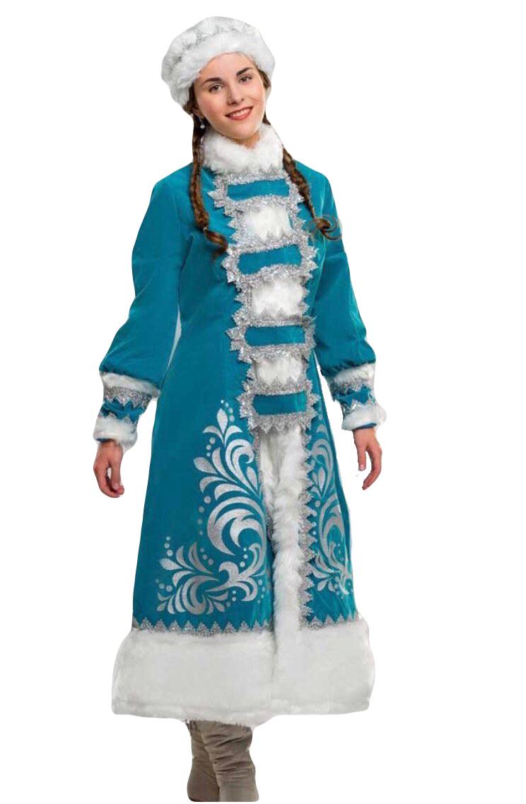 Купить представительный костюм Снегурочки Аппликация в Москве с доставкой  по РФ